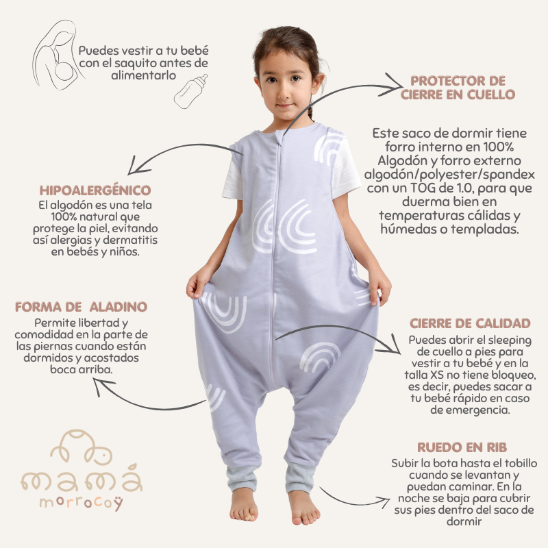 Saco piecitos - Arcoíris Lila 1.0