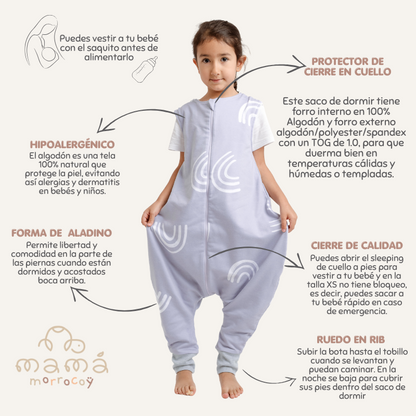 Saco piecitos - Arcoíris Lila 1.0